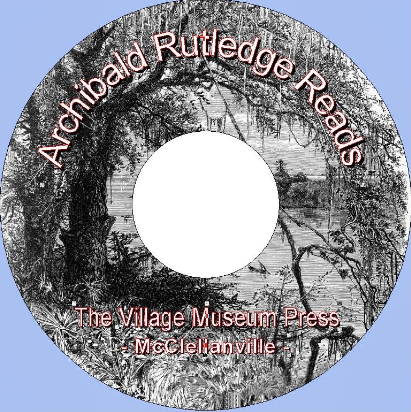 Archibald H. Rutledge Reading His Poetry Book with CD The Village