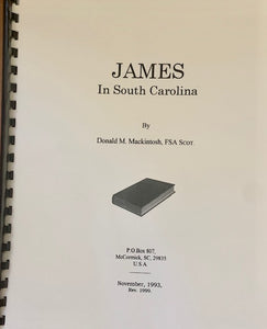 James of South Carolina ~ Donald M. Macintosh
